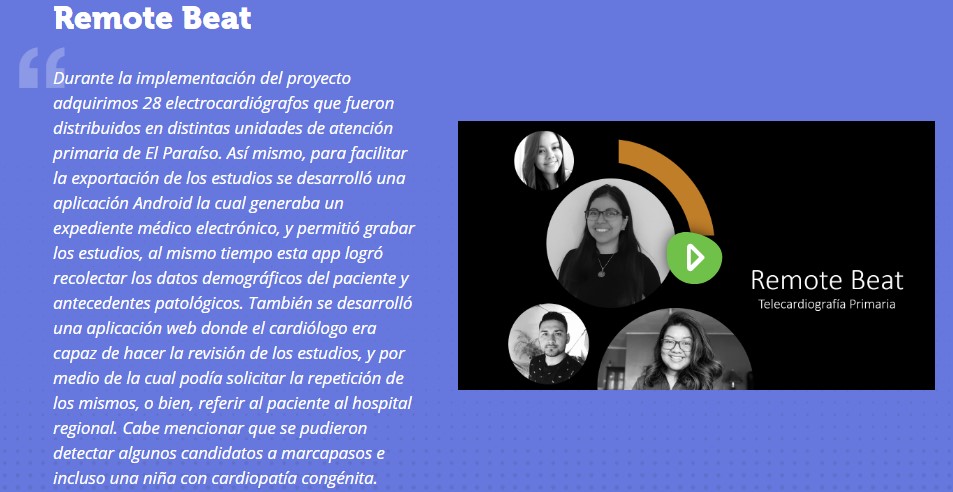 Proyecto hondureño Remote Beat, ganador del premio Social Skin