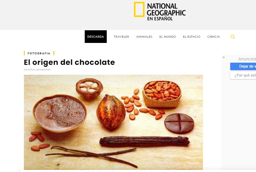 National Geographic destacó a honduras como la cuna del cacao 