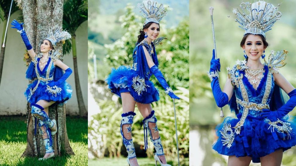 Diseñadora Carlota Molina creó un increíble traje para una palillona