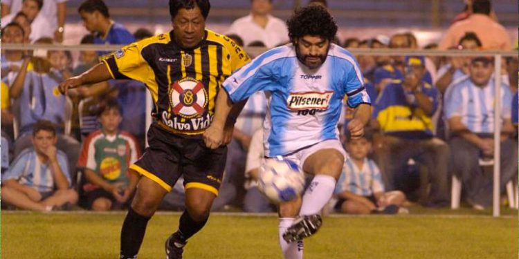 La visita del futbolista argentino Diego Maradona a Honduras