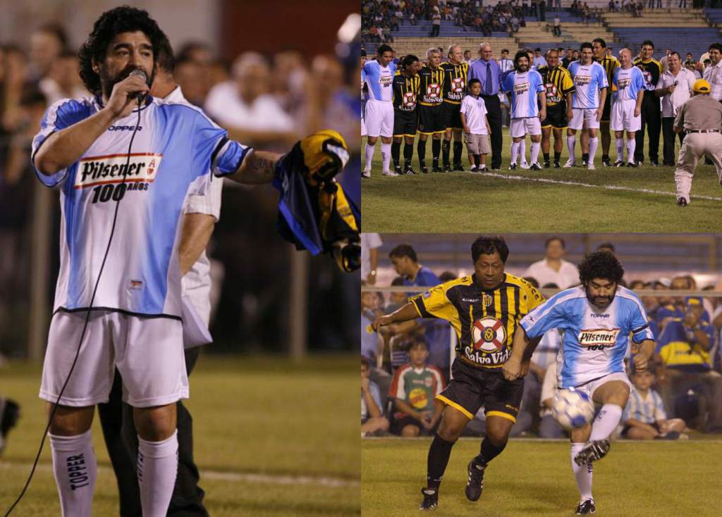 La visita del futbolista Diego Maradona a Honduras 