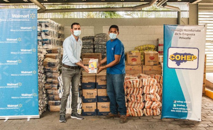 Walmart donó alimentos e insumos de higiene en Honduras