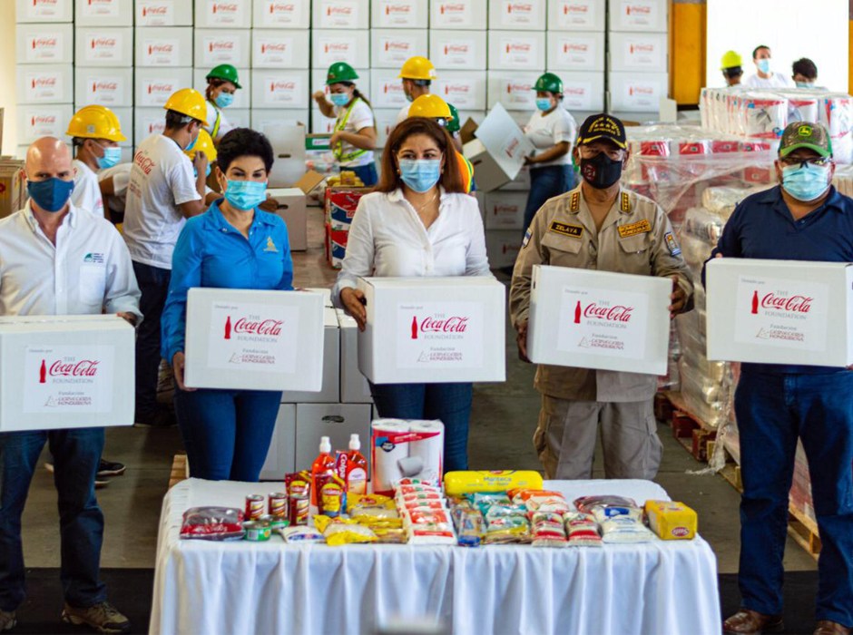 Coca-Cola y Cervecería Hondureña donaron alimentos a damnificados