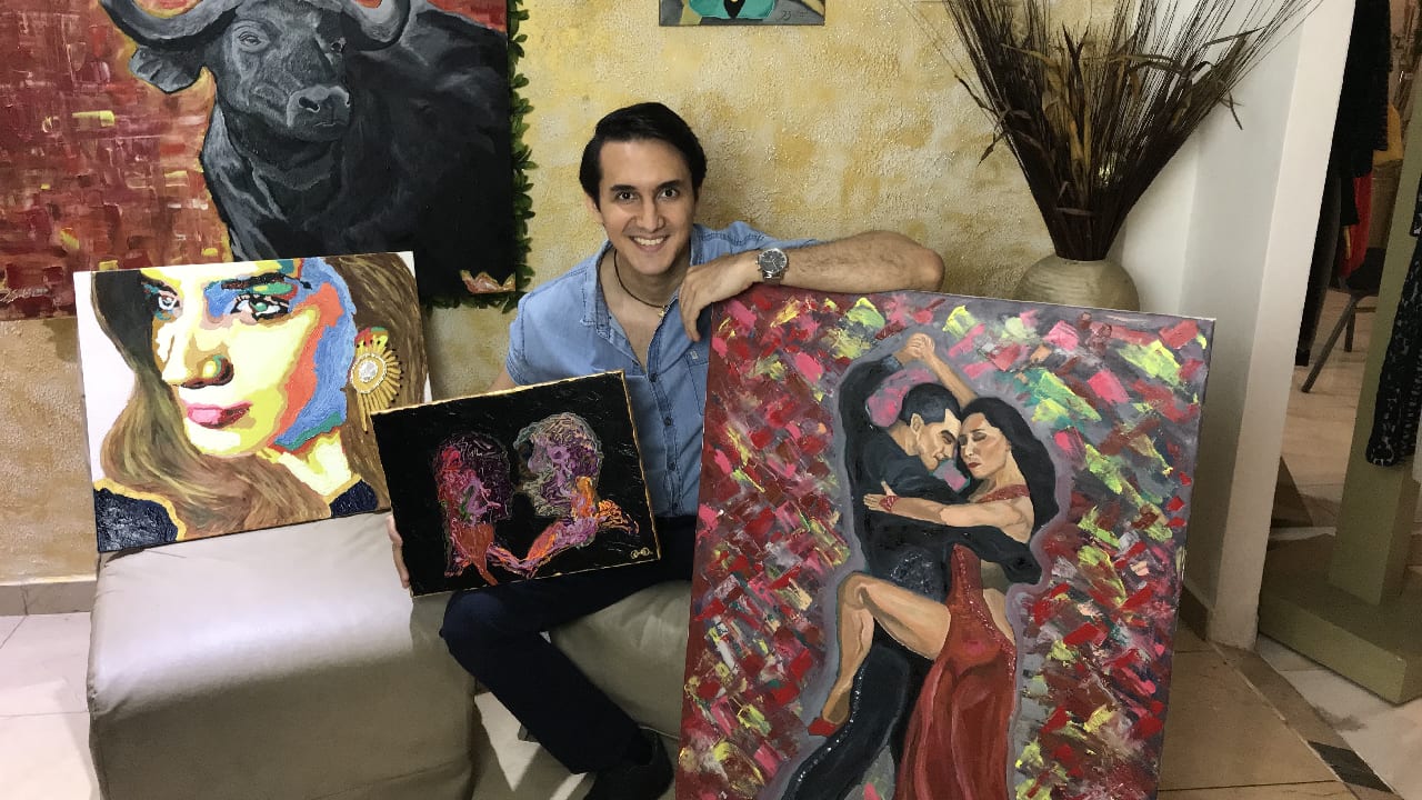 Julio Solorzano, artista hondureño expuso en Italia