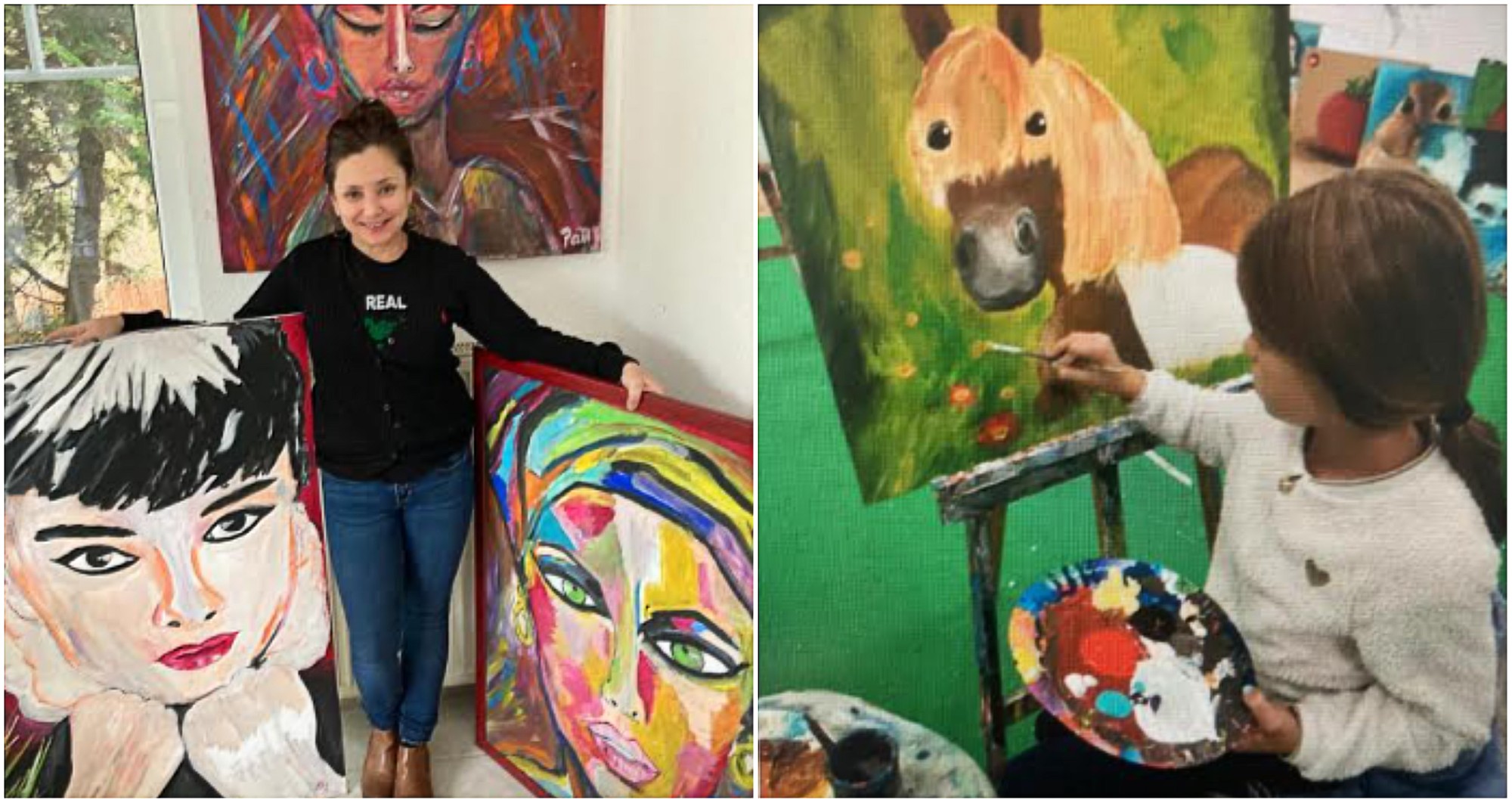 Patty Bueso, artista hondureña da clases de pintura en Alemania