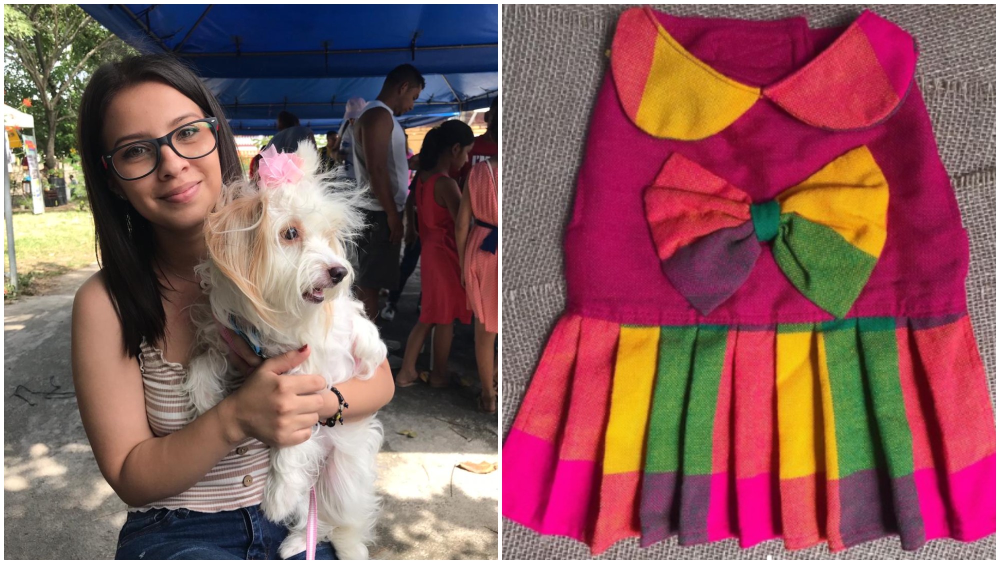 Hondureña Karol Marlene emprende con accesorios para perro