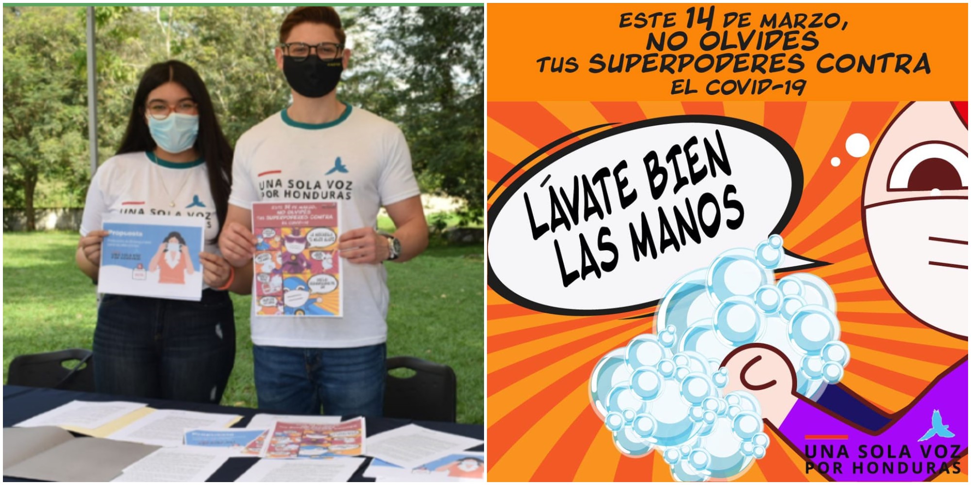 Jóvenes hondureños lanzan campaña para combatir el Covid-19