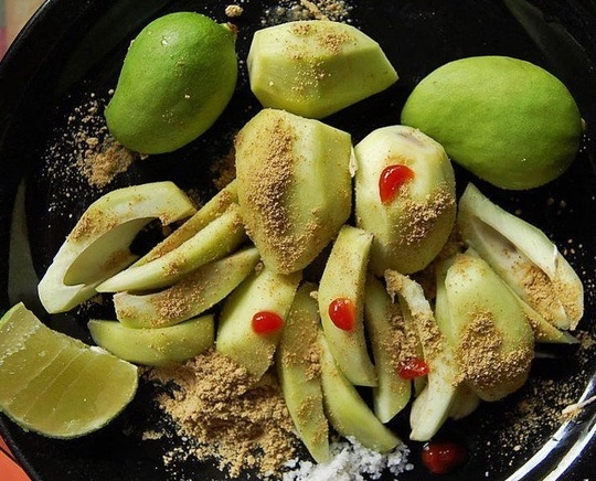 Deliciosos mangos verdes en Honduras