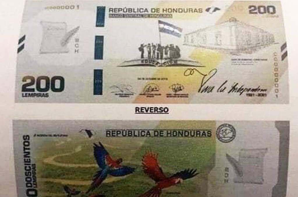 quién sale en el billete de 2 lempiras hondureños