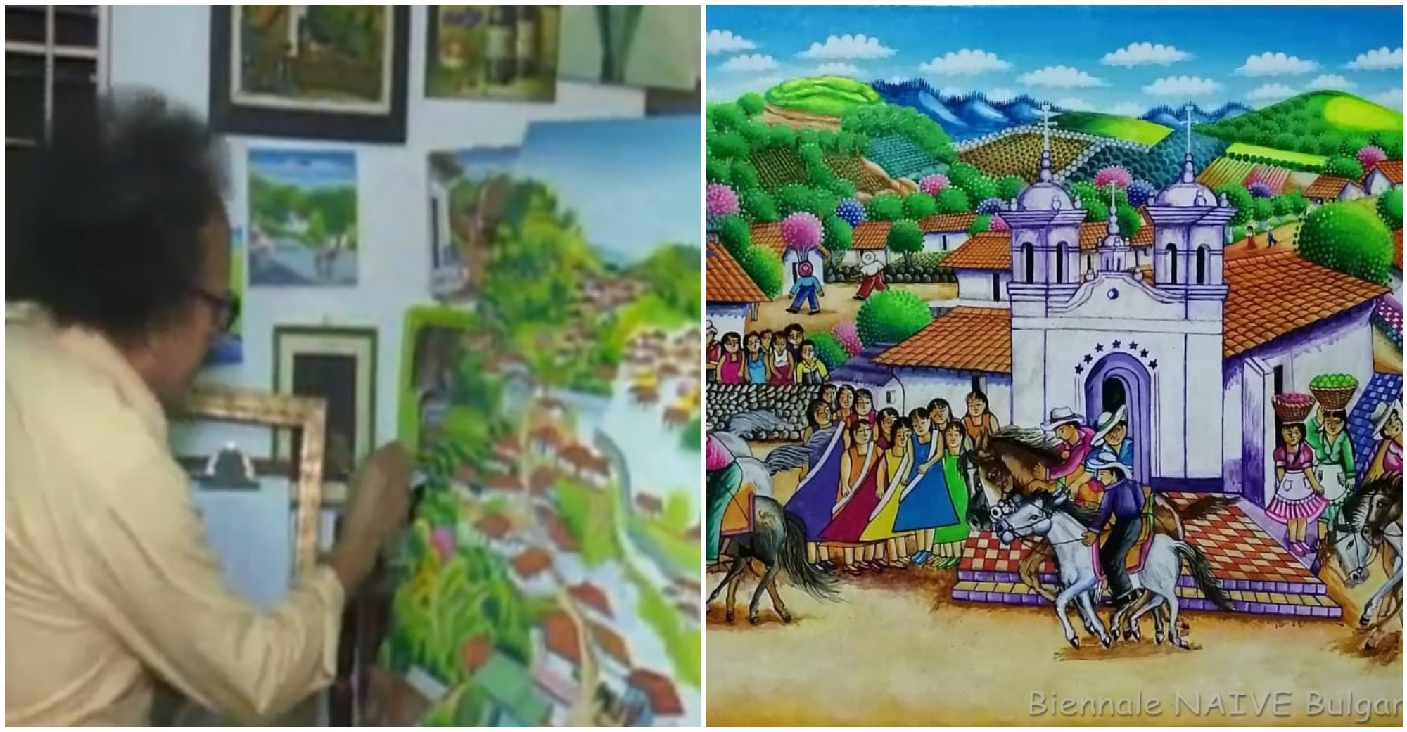 Artista hondureño Fidencio Aguilar, compite en Bulgaria con su obra