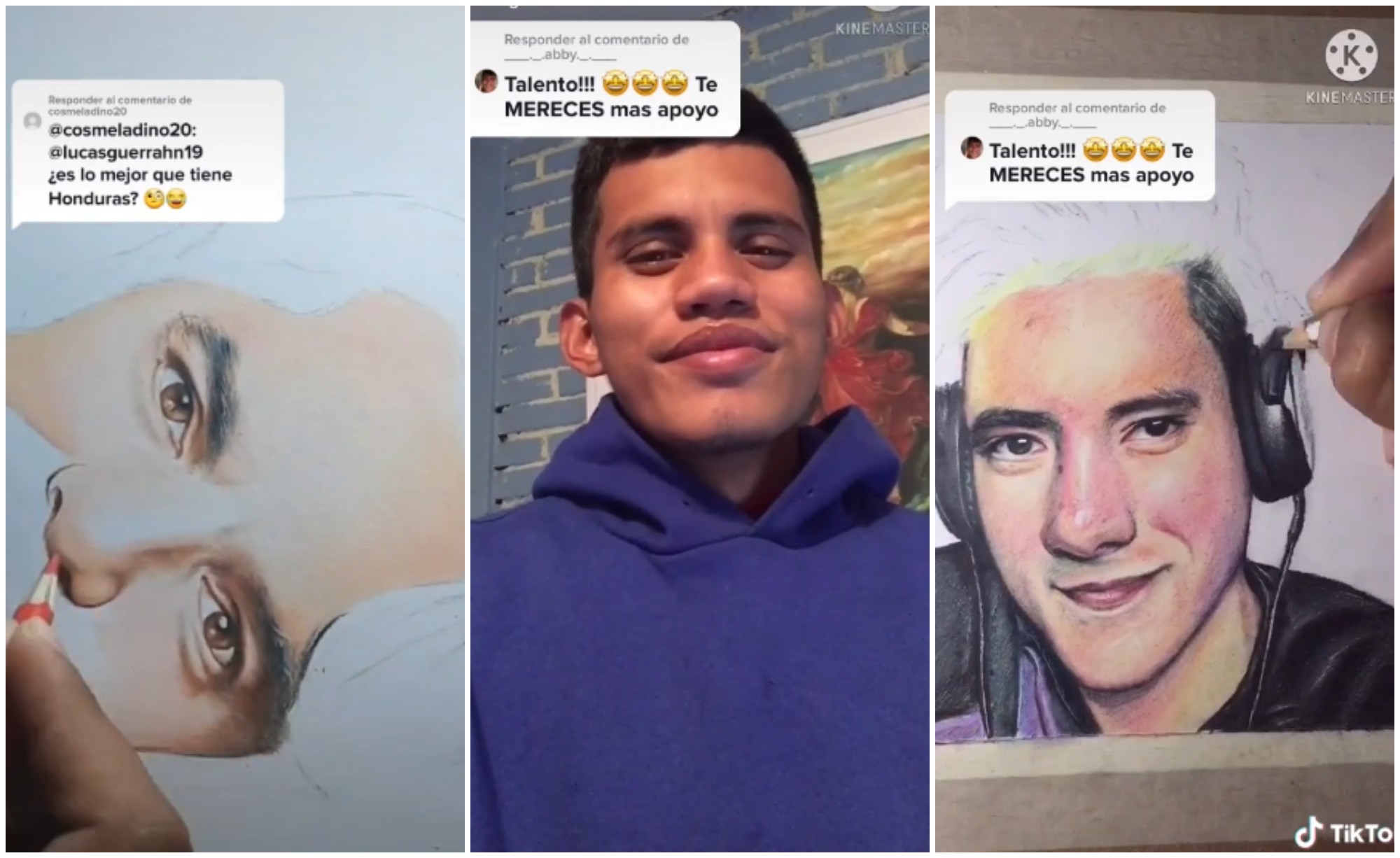 Lucas Guerra, artista hondureño se hace viral con sus TikToks de arte