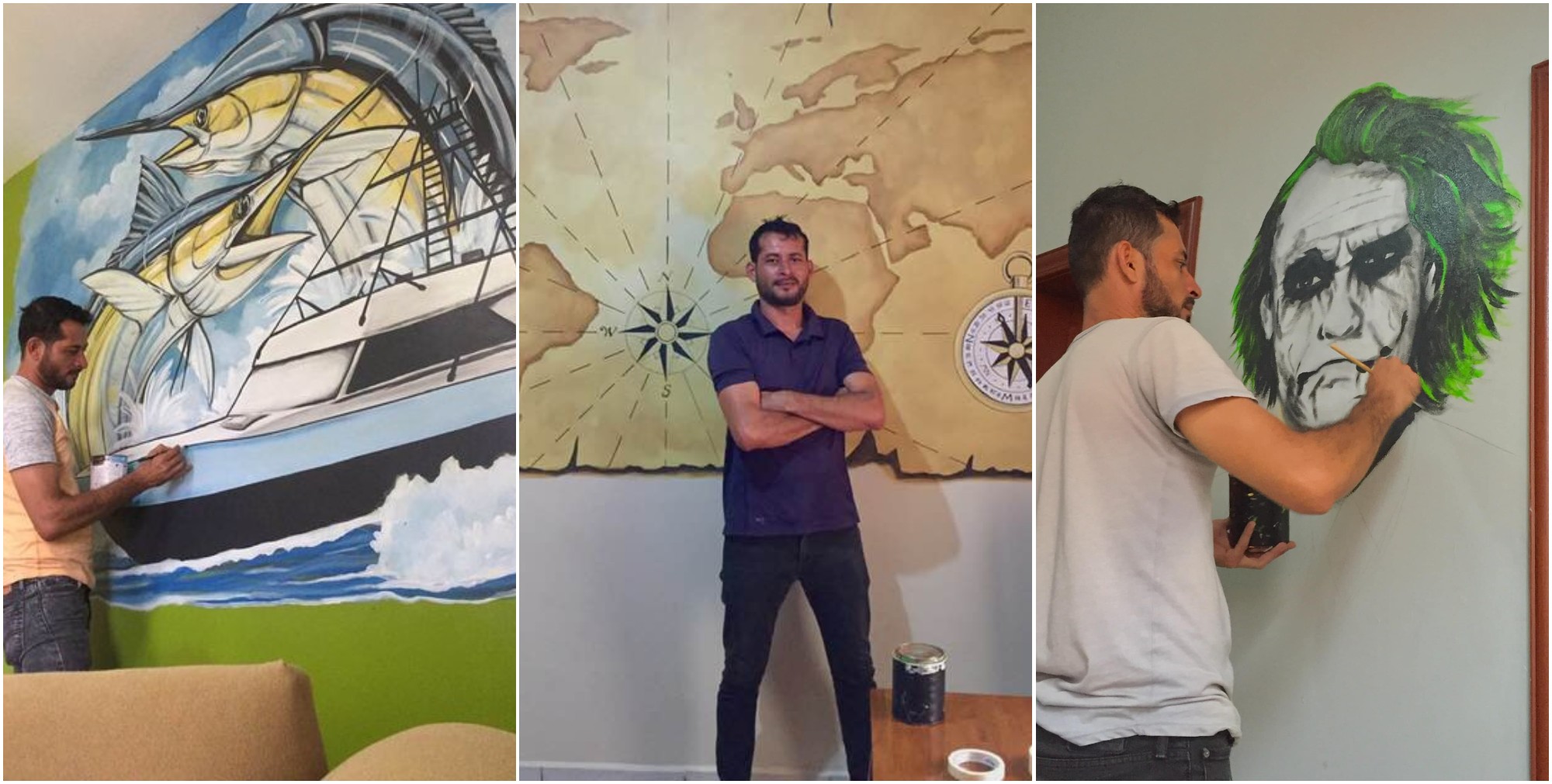 Luis Sabillón, artista hondureño cautiva con sus murales y pinturas