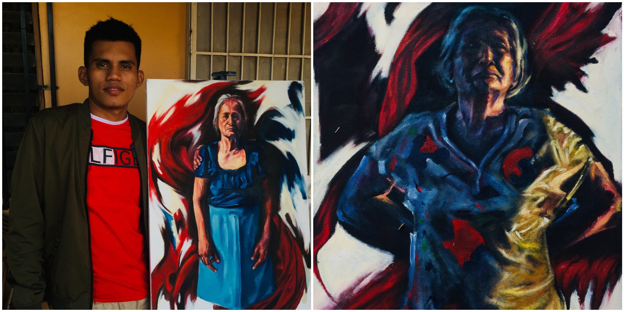 Lucas Guerra, artista hondureño refleja la realidad en sus pinturas