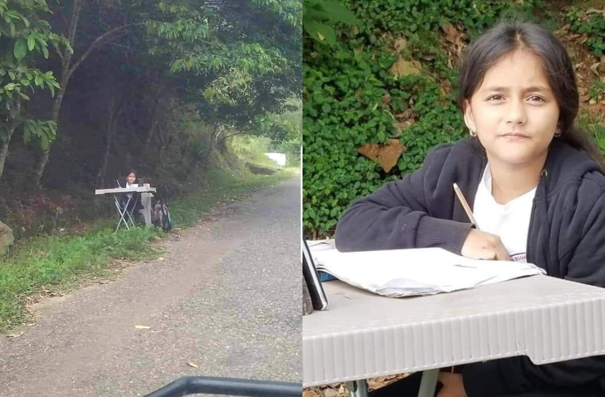 Niña hondureña recibe internet gratis para recibir clases