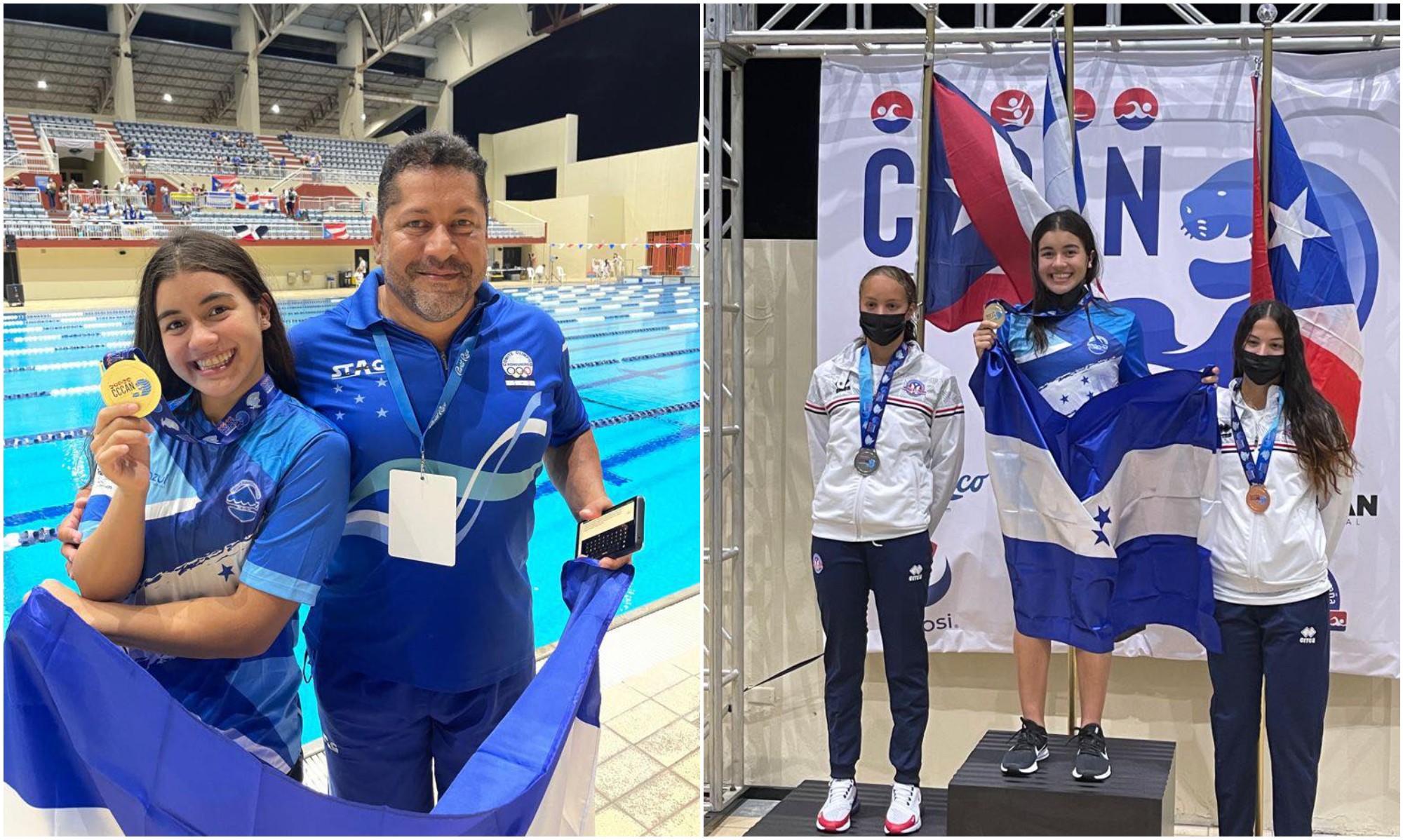 Hondureña ganó medalla de oro en los CCCAN Swimming 2021