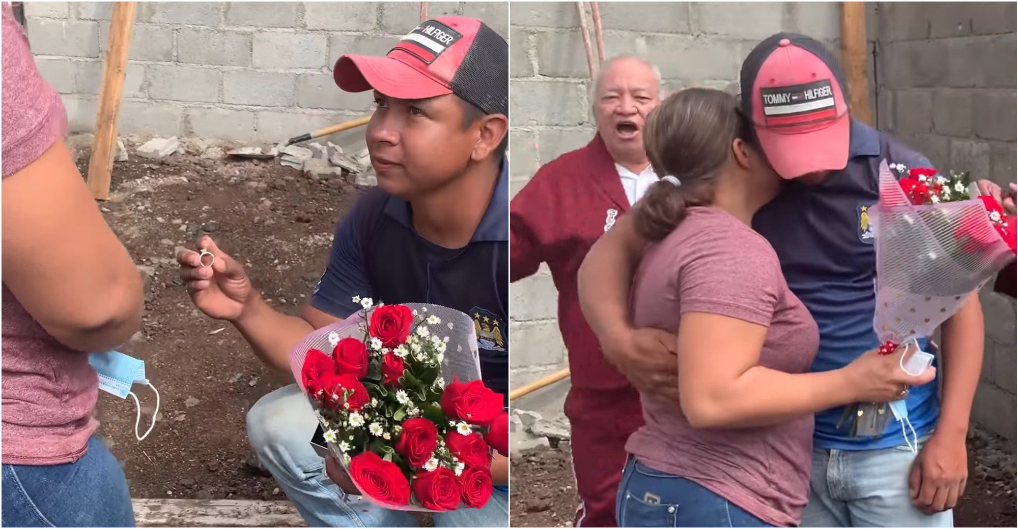 Albañil hondureño conmueve con su propuesta de matrimonio