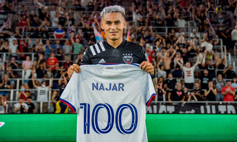 Andy Najar alcanza los 100 partidos con el DC United de la MLS