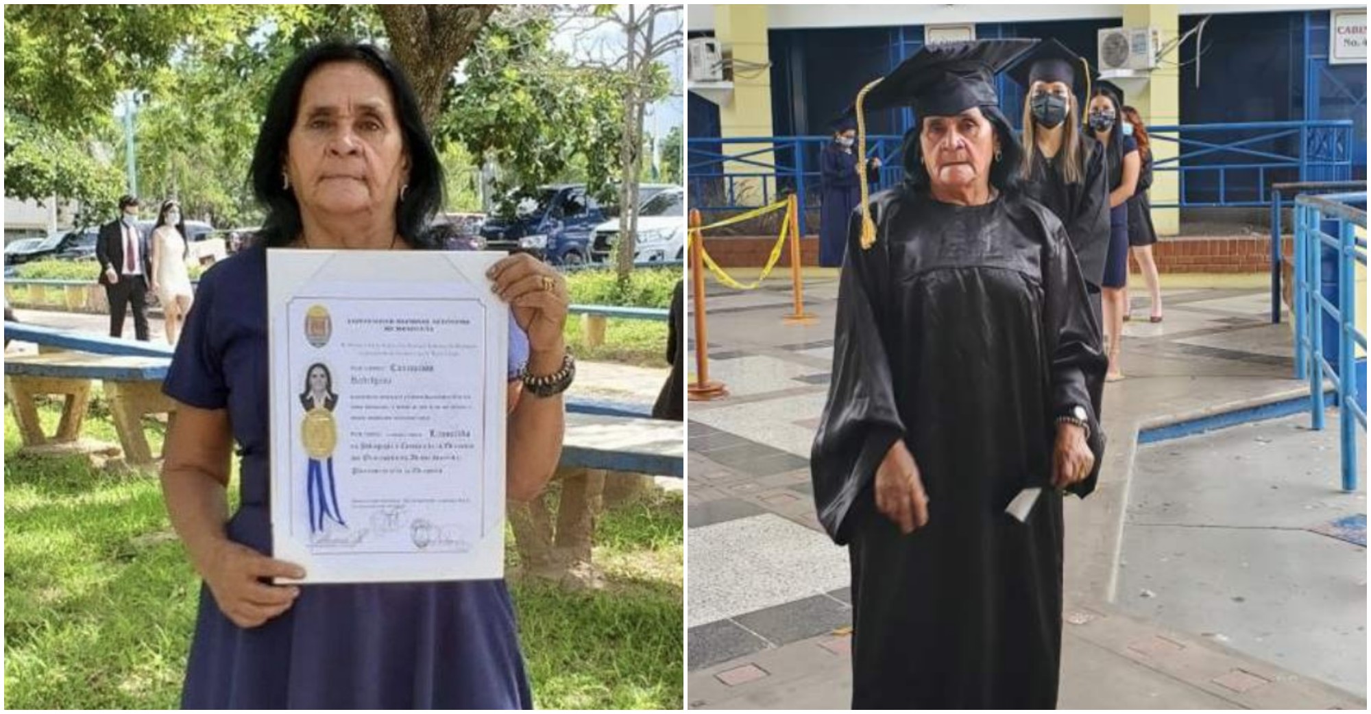 Doña Conchita finalmente recibe su título de la UNAH