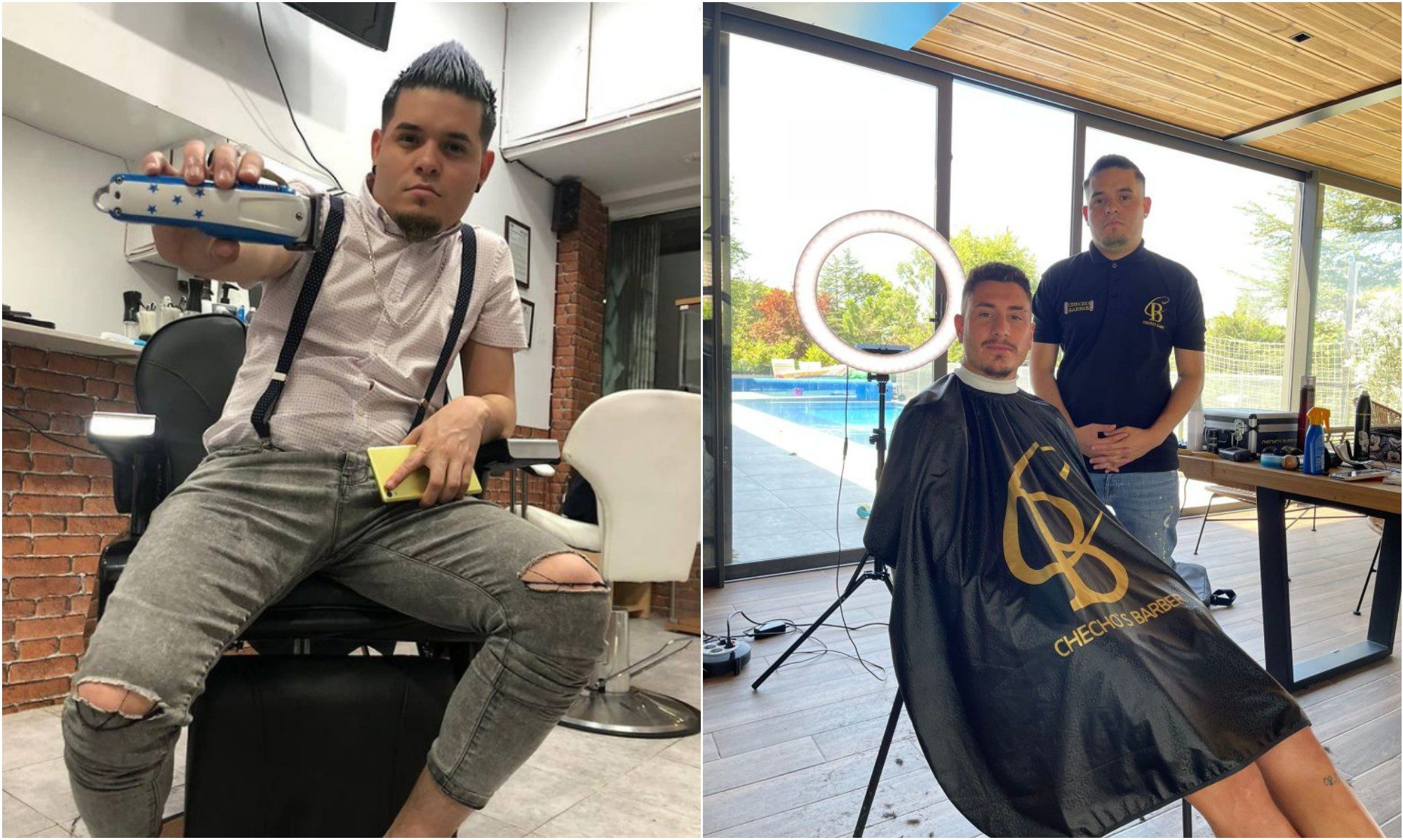 Hondureño Edson Rubio, es el barbero de grandes futbolistas