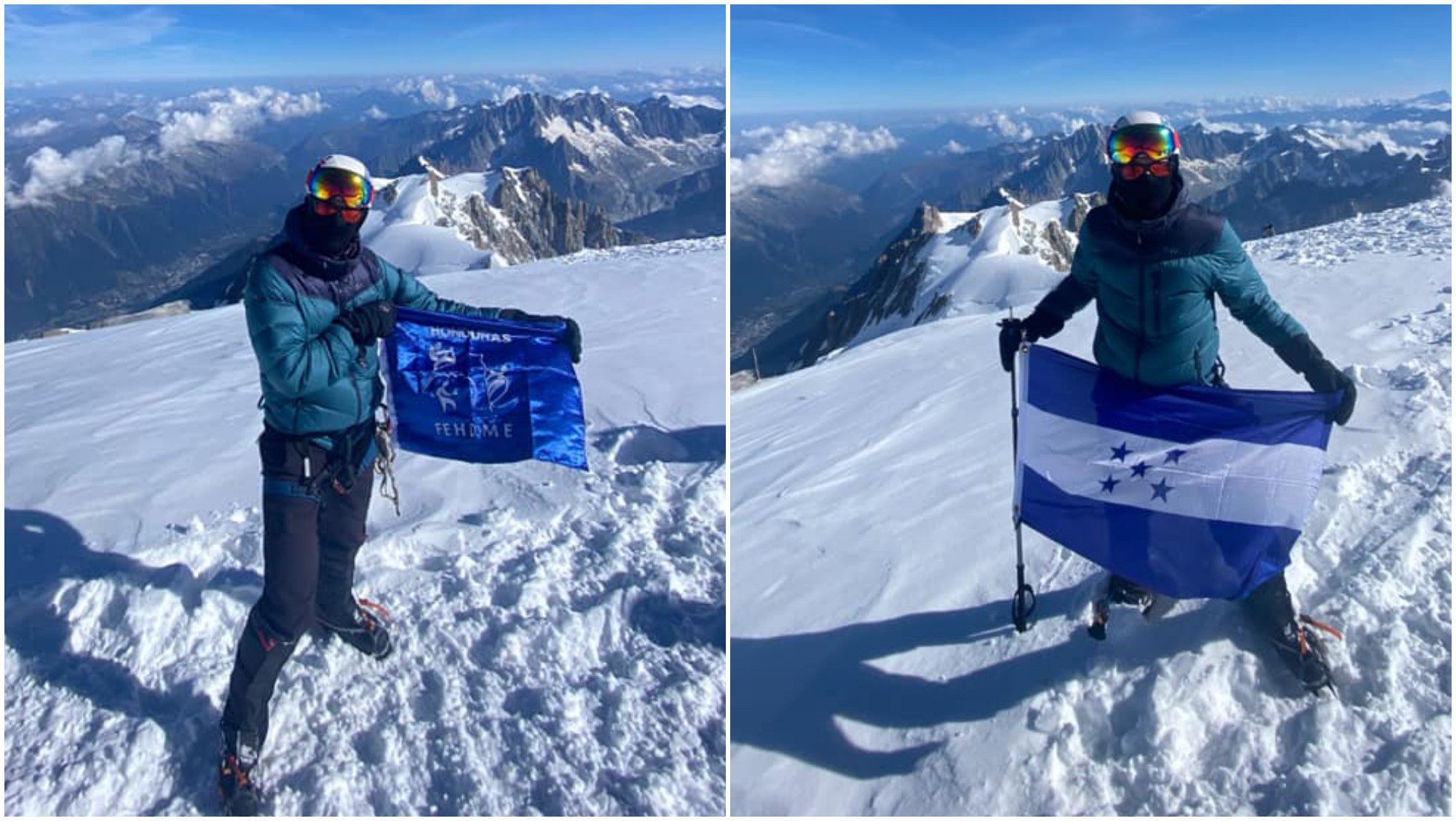 Rigo Polío es el primer hondureño en escalar los Alpes Europeos