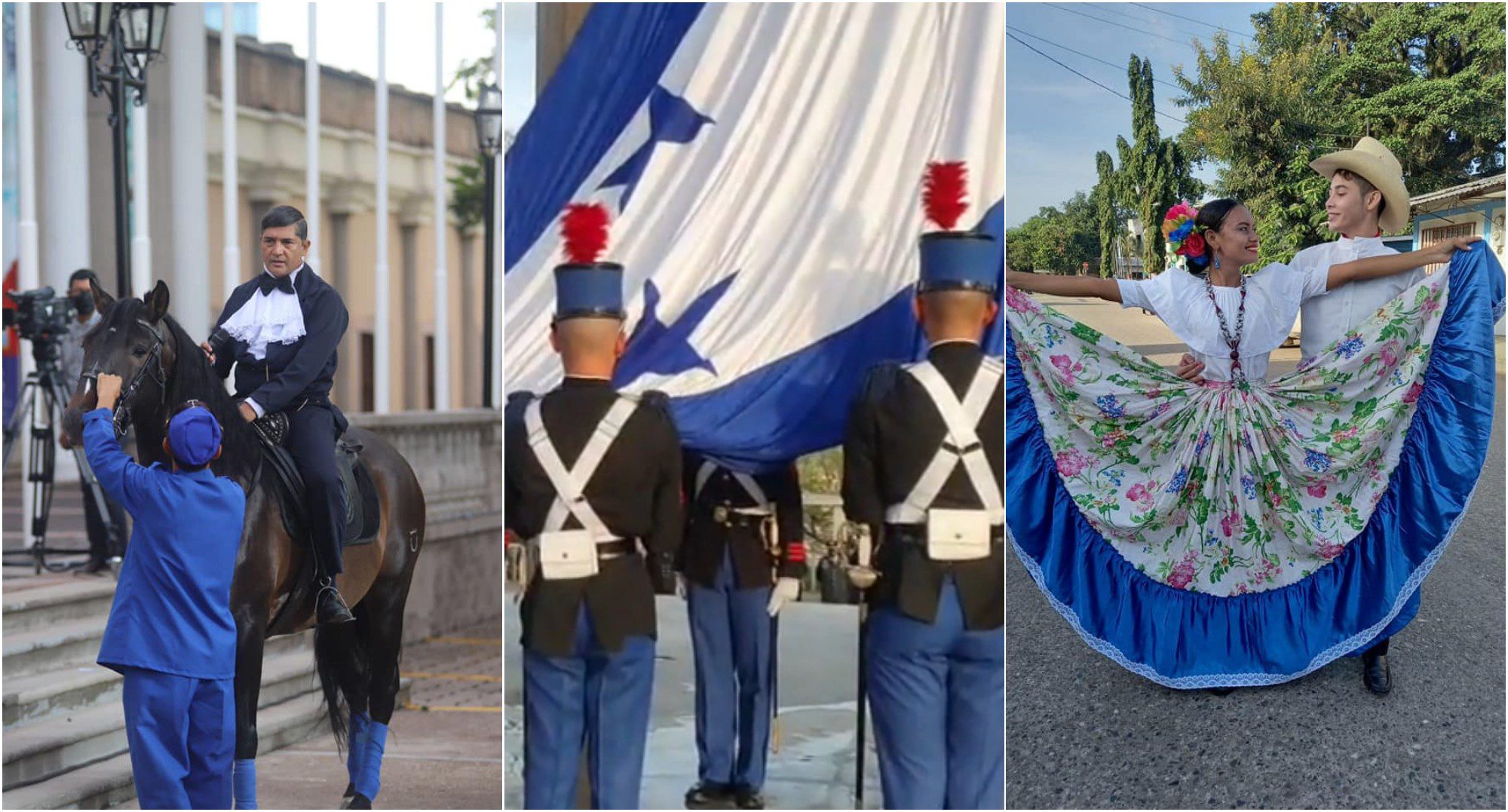 Fiestas patrias en Honduras dan inicio con izada de la Bandera Nacional