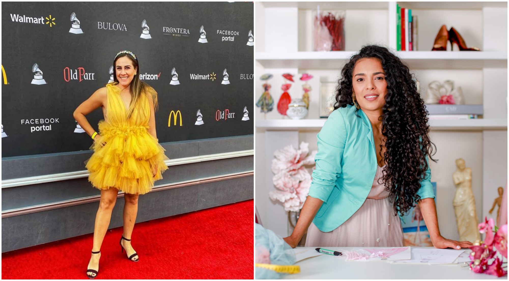 Hondureña diseñó un vestido que destacó en los Latin Grammys