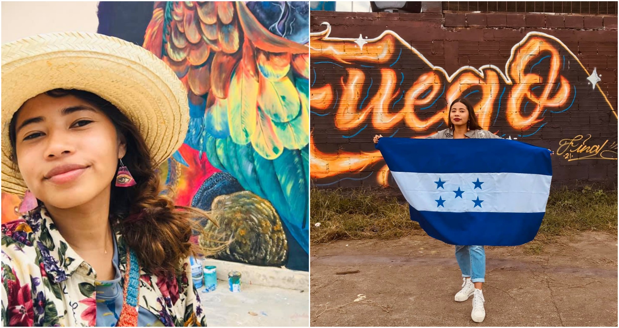 Hondureña participa en encuentro internacional de muralismo en Colombia