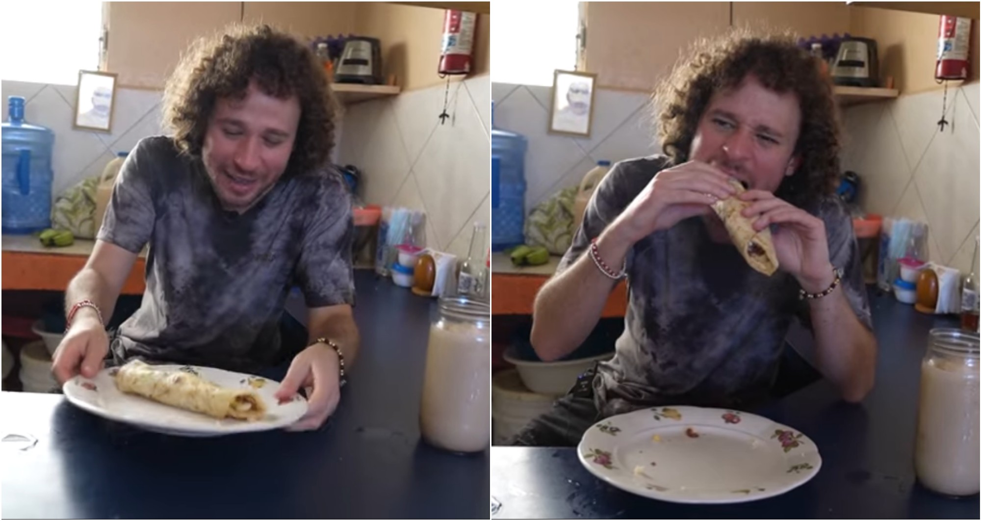 Luisito Comunica probó las baleadas hondureñas y quedó encantado