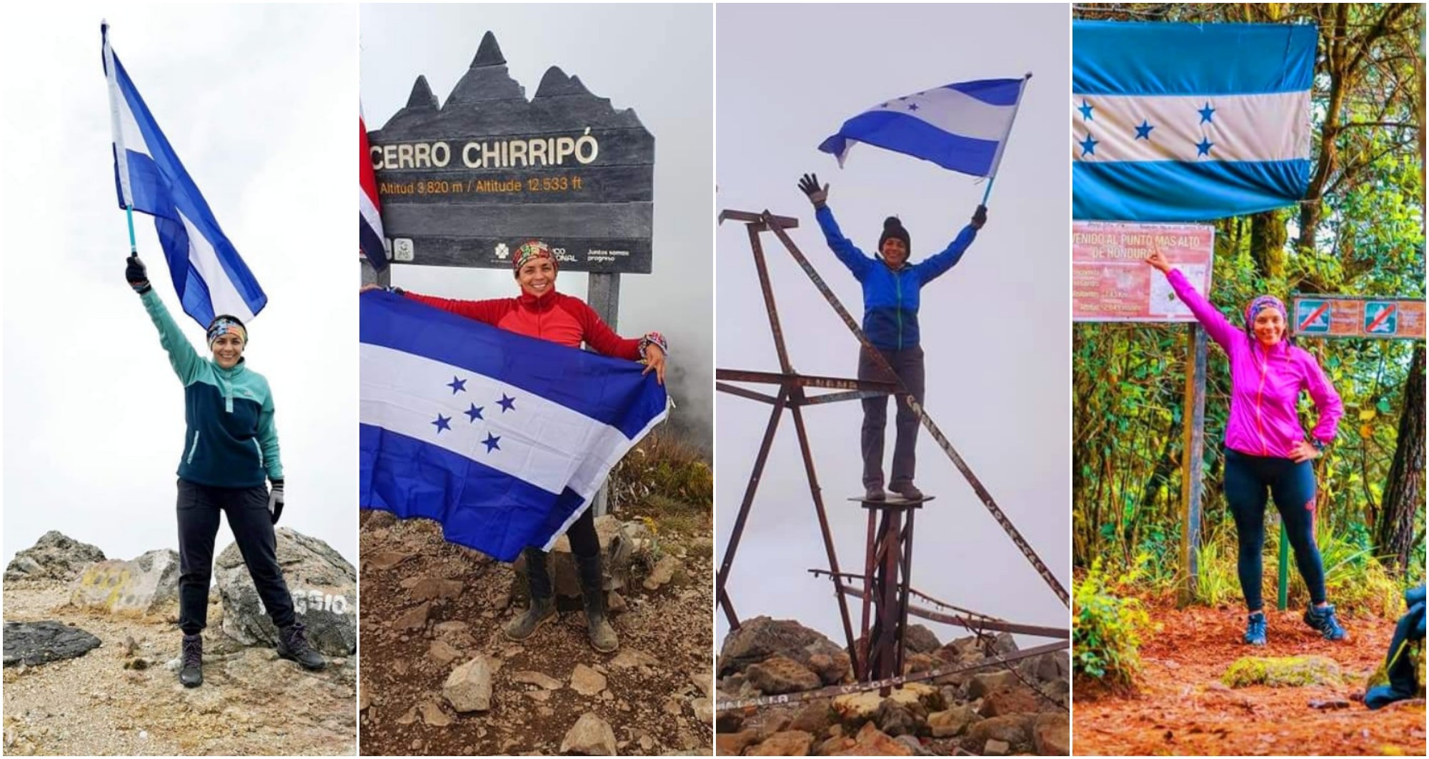 Hondureña escala las 7 cumbres de Centroamérica