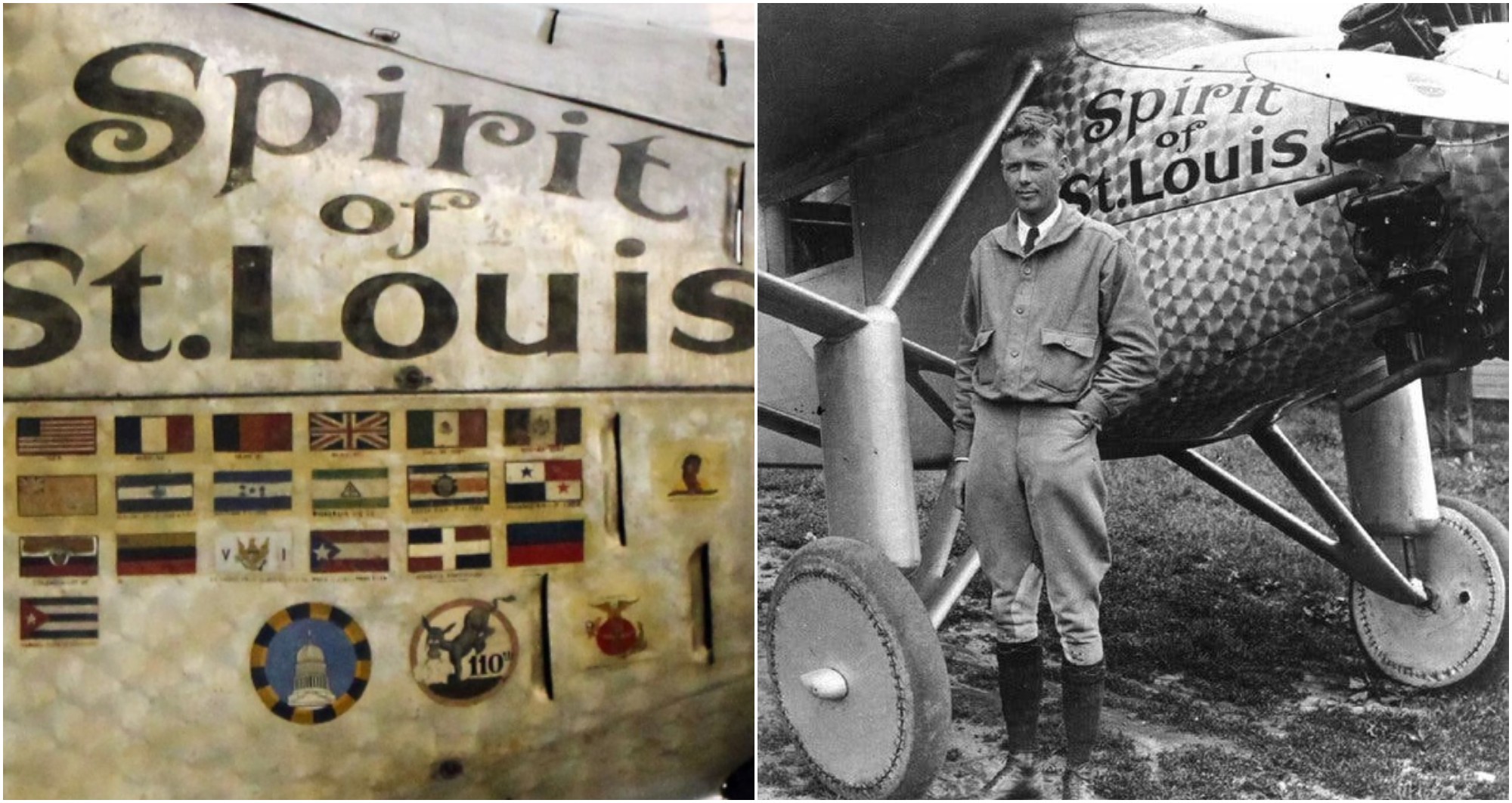 El famoso avión «El Espíritu de San Luis» tiene la bandera de Honduras