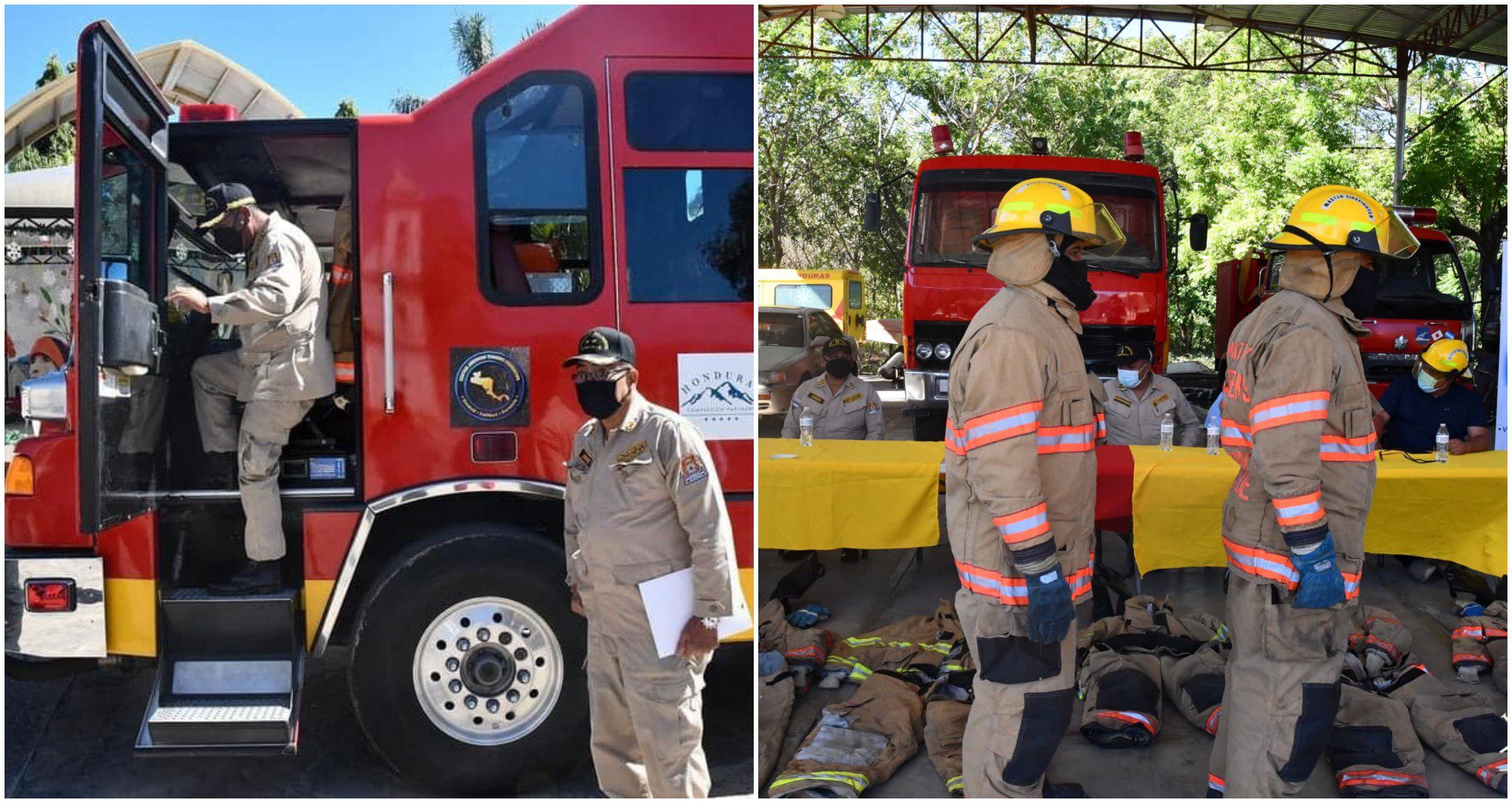 Honduras Compassion Partners dona equipo a bomberos de Honduras