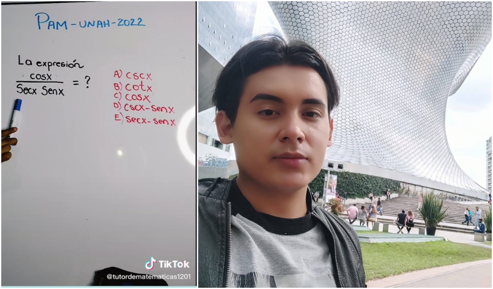 Hondureño crea una cuenta de TikTok para dar tutorías de matemáticas