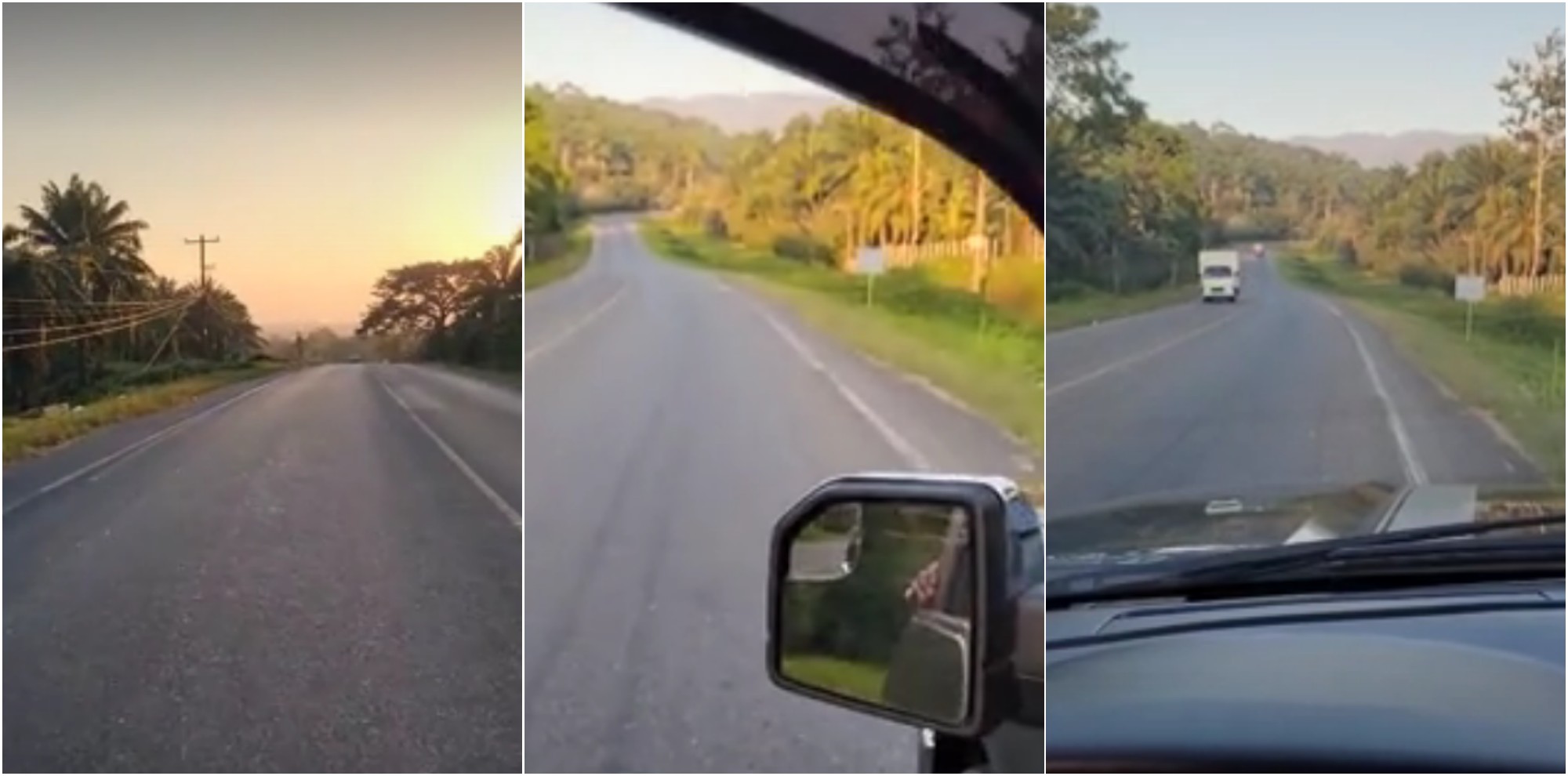 Hondureño graba fenómeno de gravedad en una carretera de Honduras