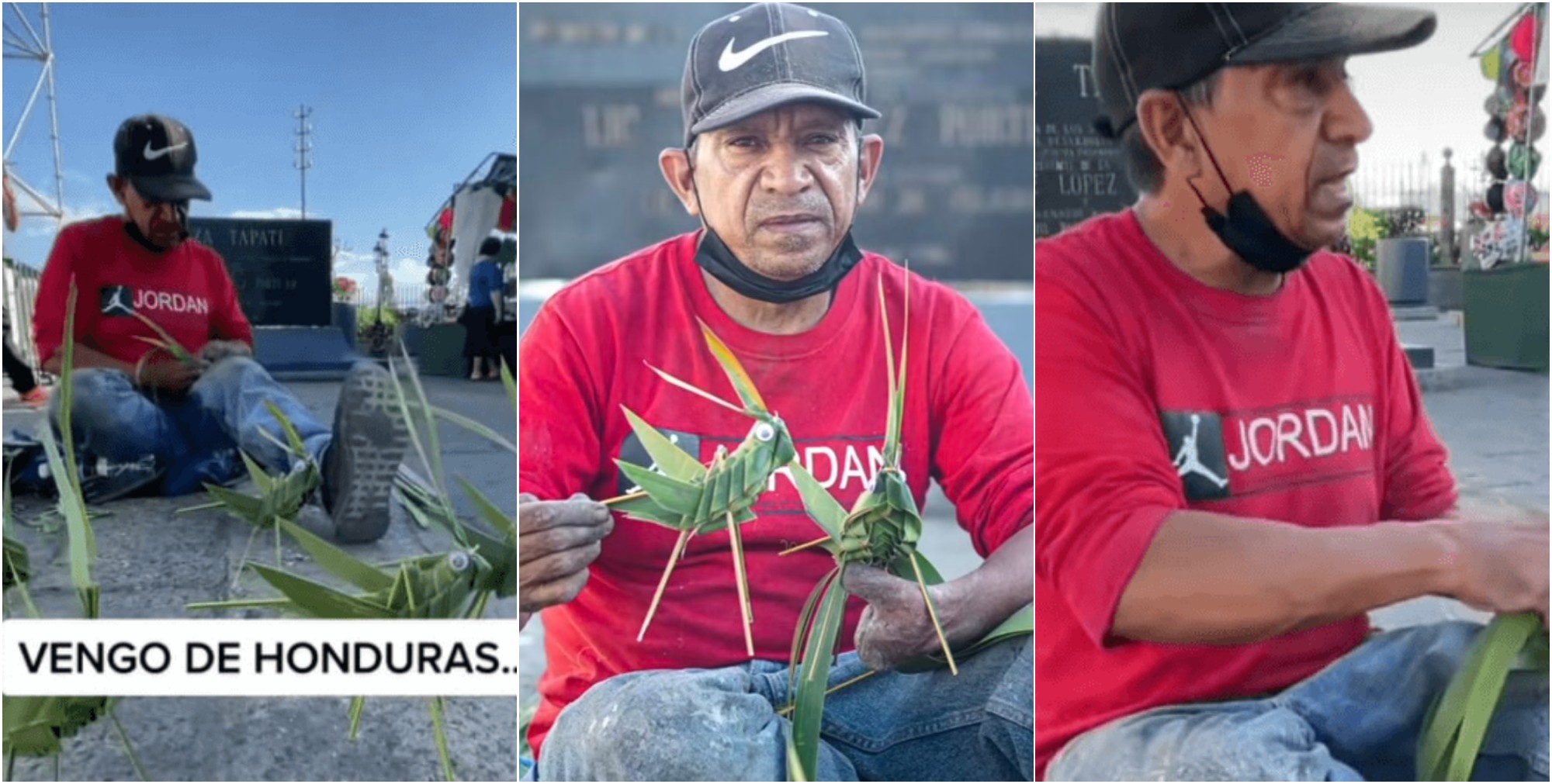 Hondureño vende hermosas figuras de hojas en México y se vuelve viral