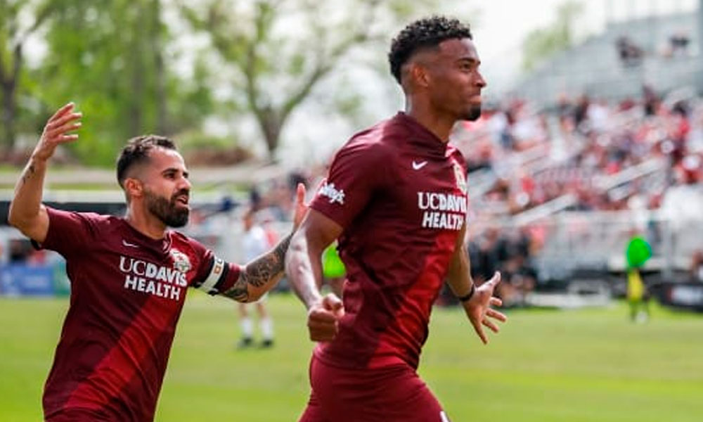 Douglas Martínez marca su segundo gol con el Sacramento Republic