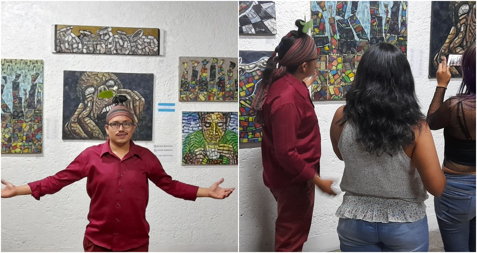 Hondureño Denis Berrios participa en exposición de arte en México