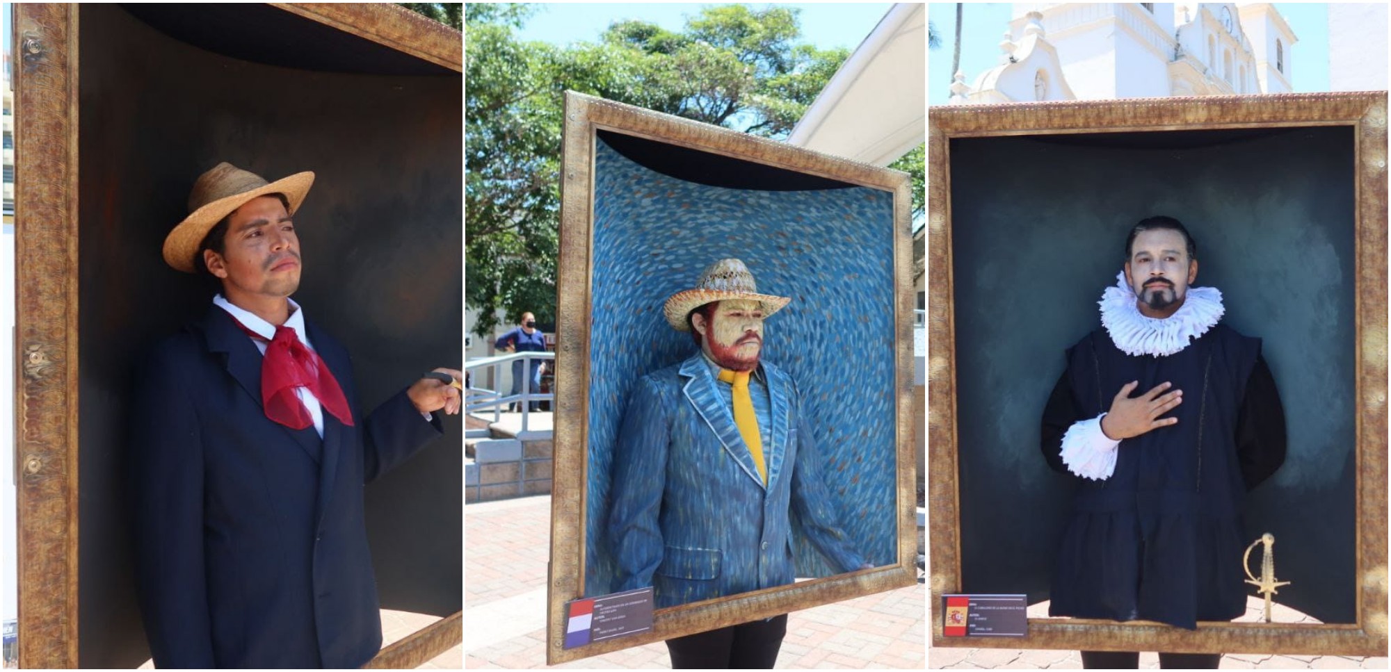 “Pinturas vivientes de Europa ”destacó en la plaza central de Tegucigalpa