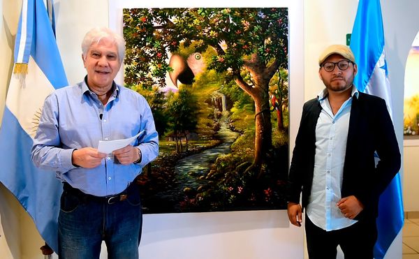 Hondureño Josué Venegas expone su arte en la Embajada de Argentina