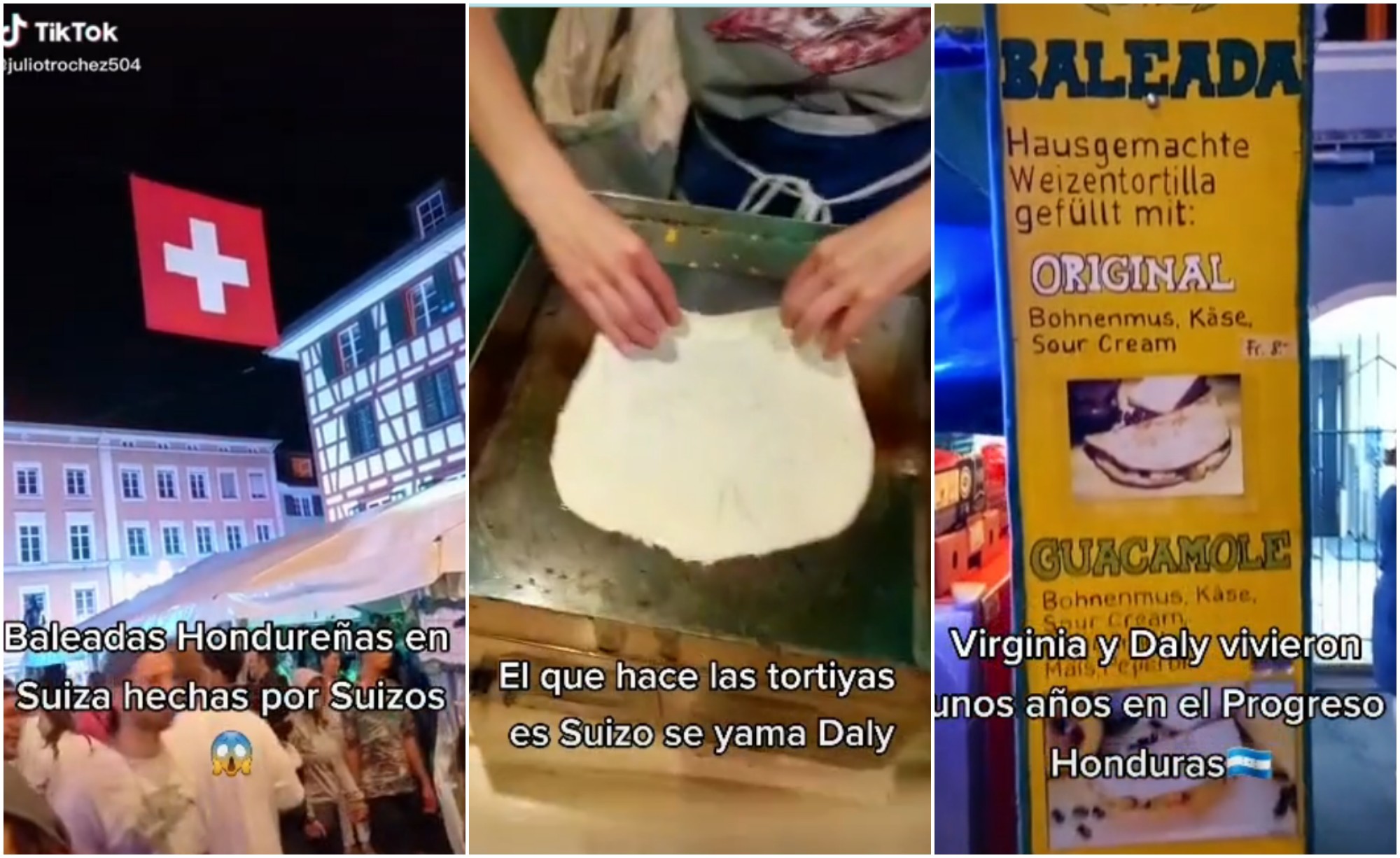 Pareja abre puesto de baleadas hondureñas en Suiza