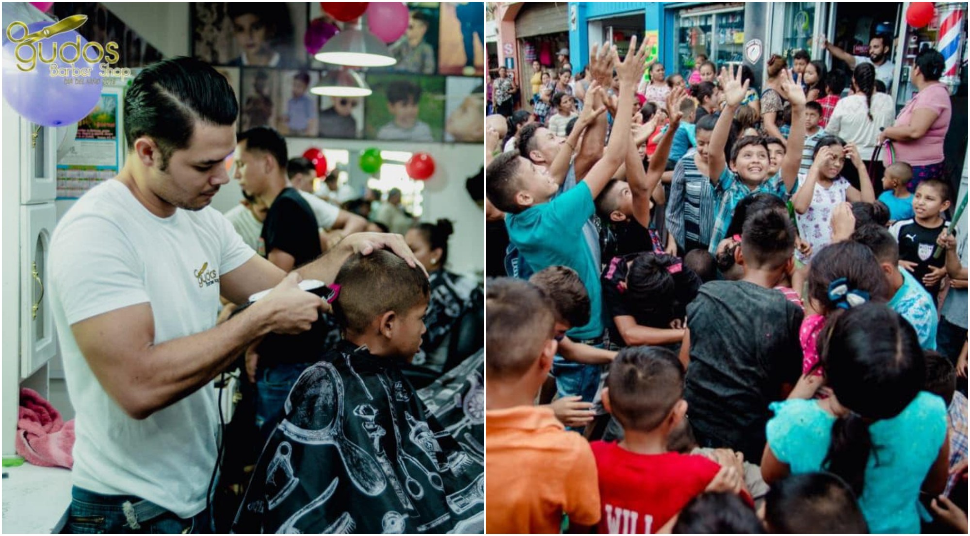 Gudo’s Barber Shop regaló 400 cortes de cabello a los niños de Danlí