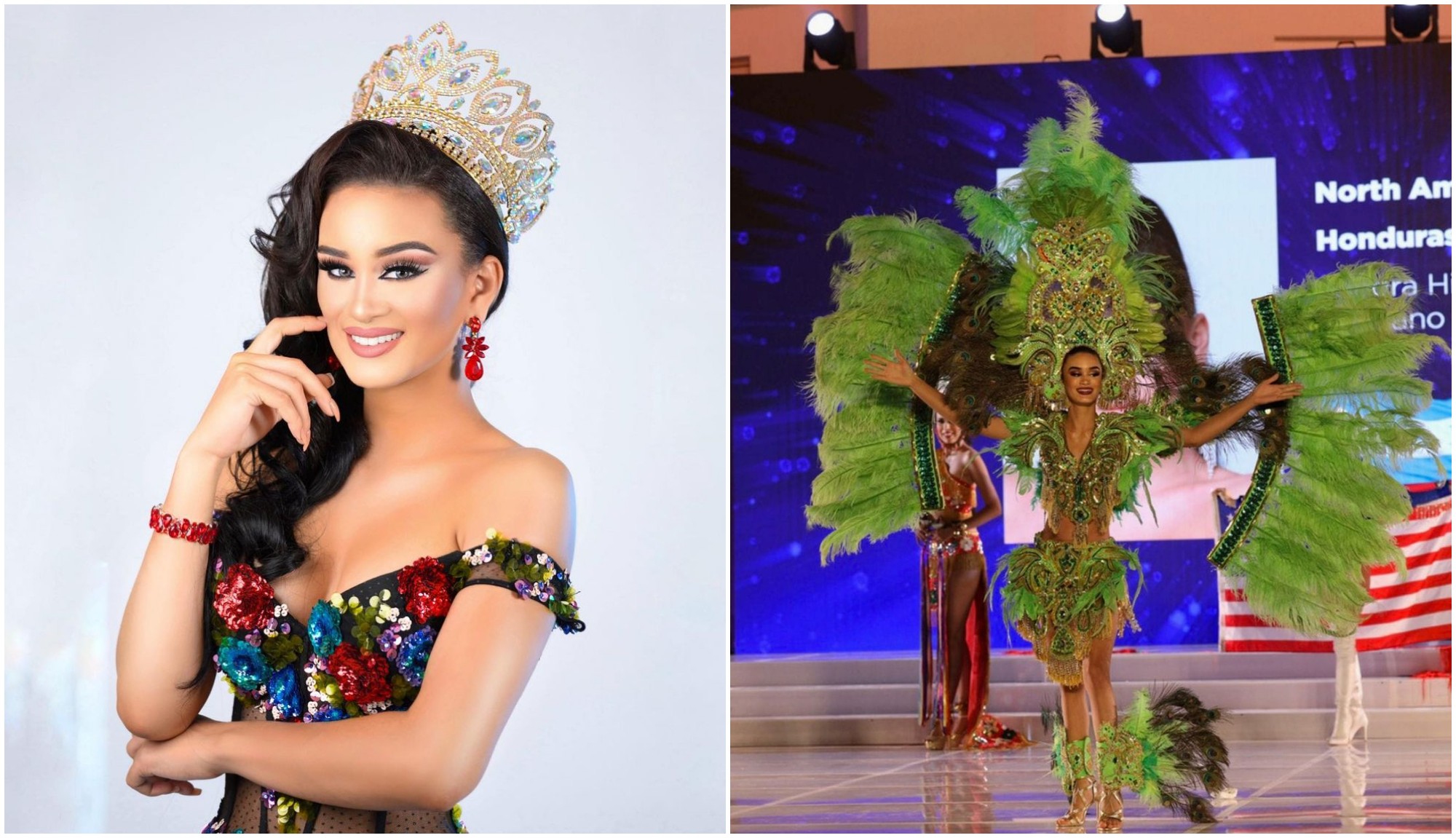 Hondureña Sandra Hinds, gana Mejor Traje Típico en Miss Intercontinental