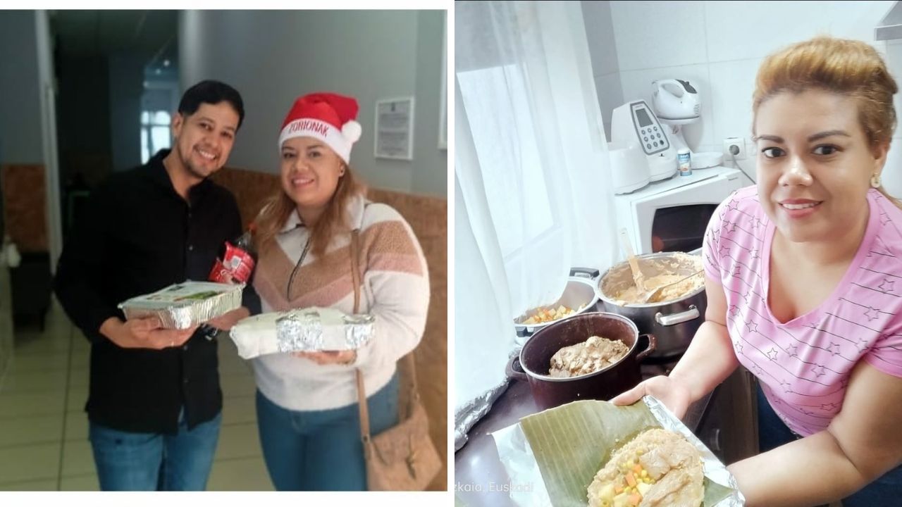 Hondureña regaló alimentos en las calles de Bilbao para Navidad