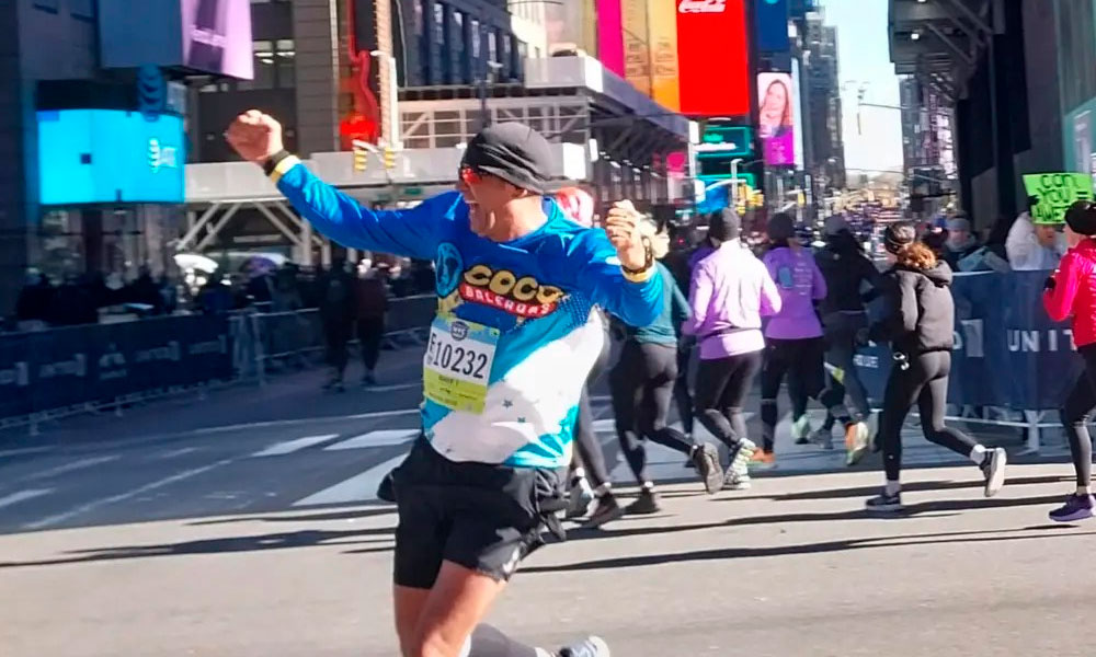 Eduar Raudales representó a Honduras en media maratón de Nueva York