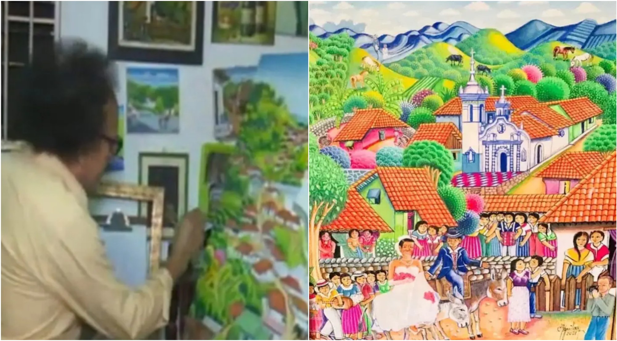 Artista hondureño Fidencio Aguilar compite en Bulgaria con su arte