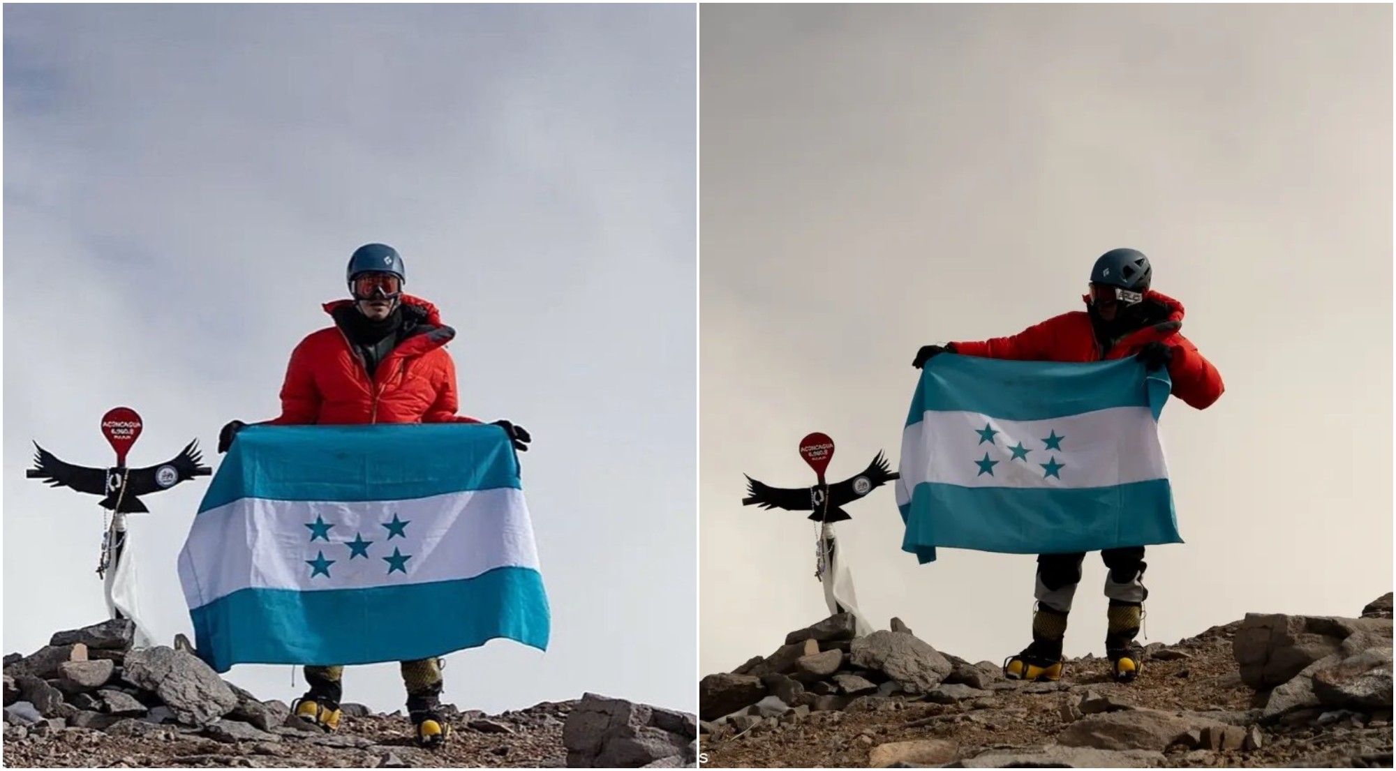 Hondureño Didier Torres llegó a la cima de la montaña Aconcagua