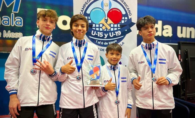 Honduras U15 obtiene bronce en Centroamericano de Tenis de Mesa