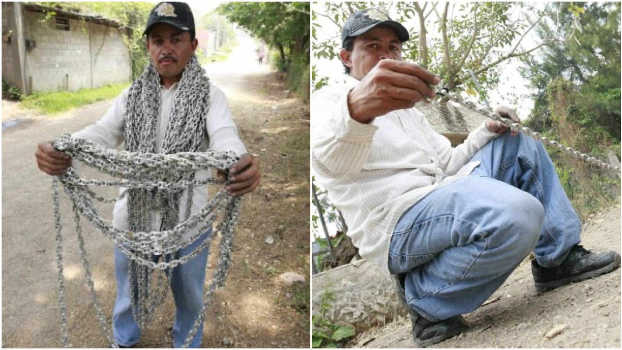 Hondureño busca Récord Guinness con la cadena de aluminio más larga del mundo