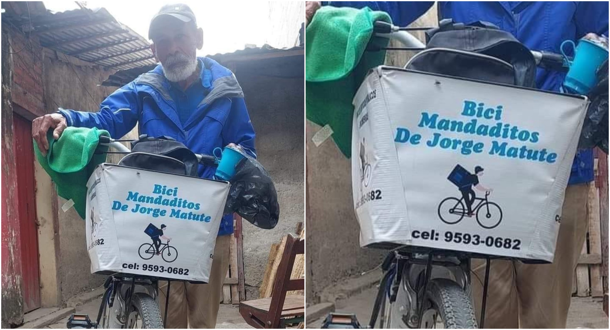 Don Jorge, el hondureño que trabaja haciendo mandados en bicicleta