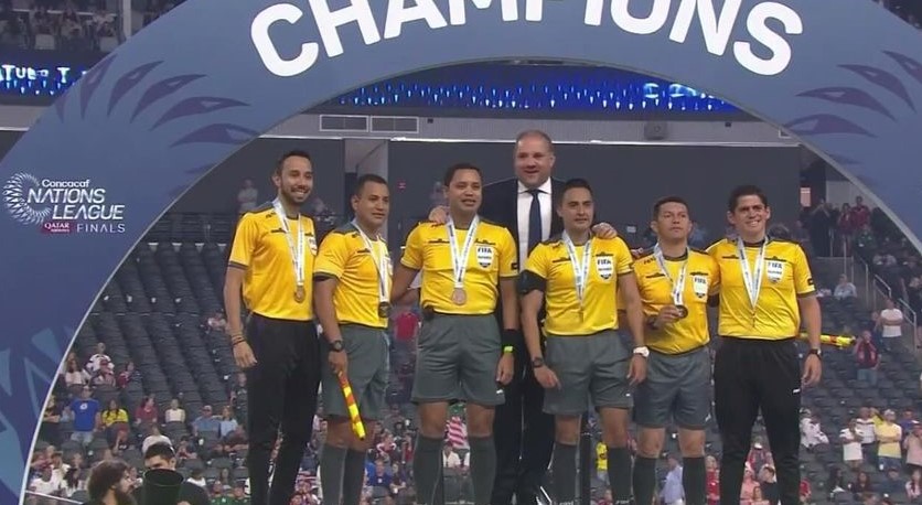 Destacada labor de árbitros hondureños en la final de la Nations League