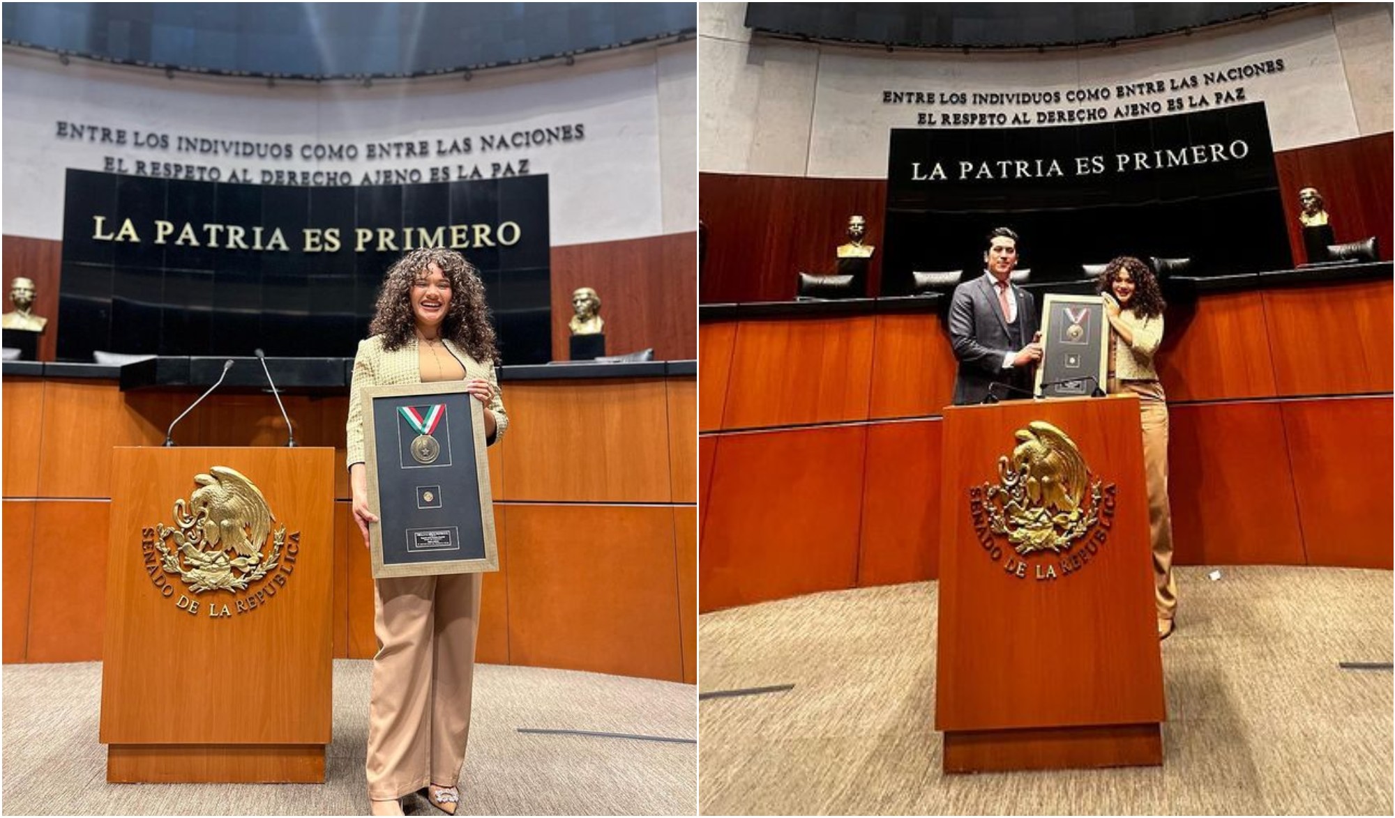 Cesia Sáenz recibe reconocimiento por su trayectoria artística en México